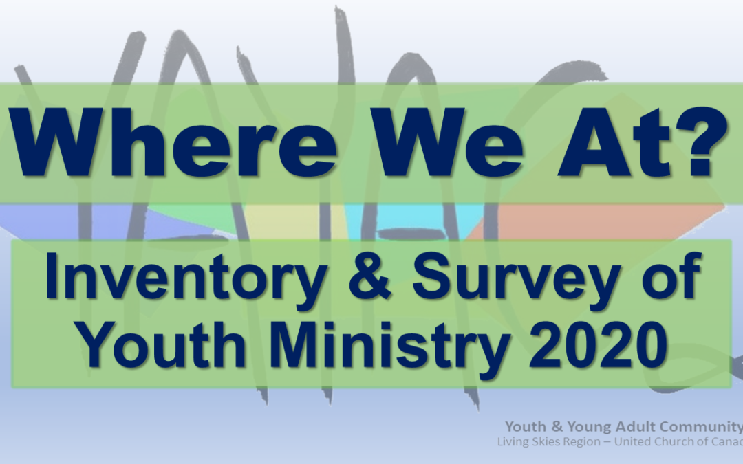 Where We At? Inventory & Survey of Youth Ministry 2020