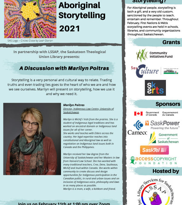 Saskatchewan Aboriginal Storytelling 2021: A Discussion with Marilyn Poitras