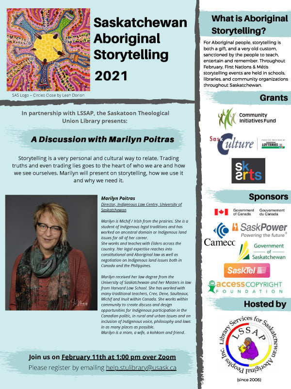 Saskatchewan Aboriginal Storytelling 2021: A Discussion with Marilyn ...