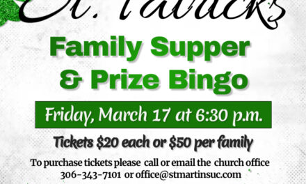 St. Martin’s UC offers St. Patrick’s Family Supper & Prize Bingo Night